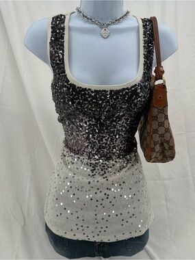 Sequined Y2K Hannah Montana Style Rue21 Gradient Sparkle Tank Top